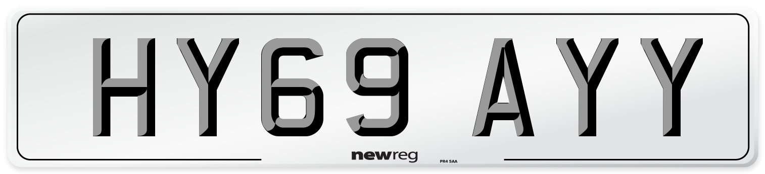 HY69 AYY Number Plate from New Reg